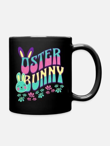 Lapin de Pâques Lapin de Pâques - Mug uni - noir