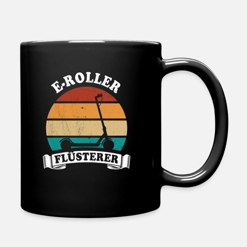 E-Roller Flüsterer E-Scooter, Elektro Roller - Tasse einfarbig - Schwarz