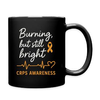 CRPS Awareness Burning but Bright - Full Colour Mug - black - Right
