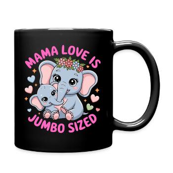 Maman éléphant chemise fête des mères cadeau amour de mère - Mug uni - noir - Droite
