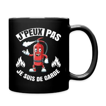 I Can't I'm Guard Gift Humor Firefighter - Full Colour Mug - black - Right