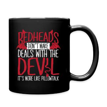 Redheads Don't Make Deals With the Devil - Full Colour Mug - black - Right