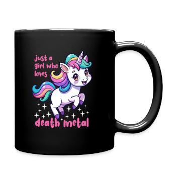Einhorn - Juste une fille qui aime le death metal - Mug uni - noir - Droite