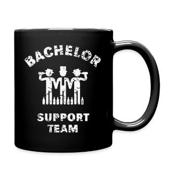 Bachelor Support Team (Groom Stag Party Vintage W) - Full Colour Mug - black - Right