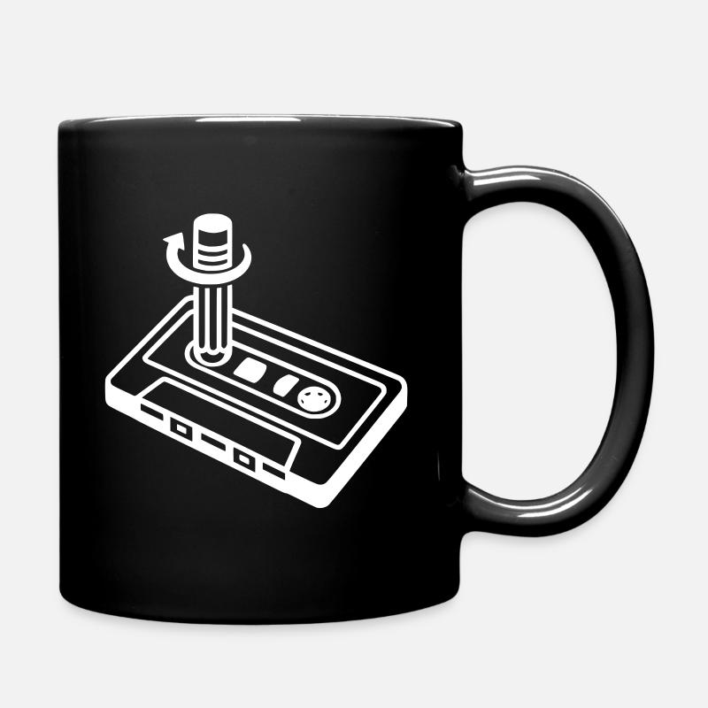 Cassette et stylo - Crayon - Mug uni - noir