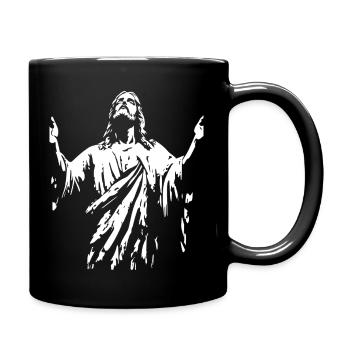 Jesus Christus Gott Christlich - Tasse einfarbig - Schwarz - Rechts