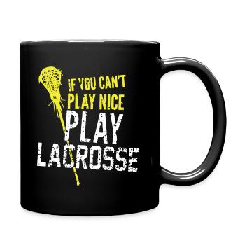 Play Lacrosse - Full Colour Mug - black - Right
