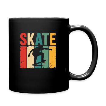 Skateboard Vintage Retro Skateboarder Skate Skater - Full Colour Mug - black - Right