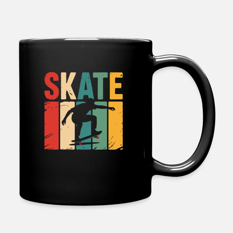 Skateboard Vintage Retro Skateboarder Skate Skater - Tasse einfarbig - Schwarz
