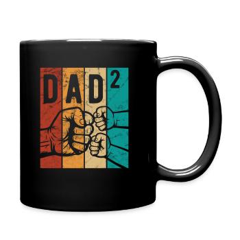 Dad 2 - Dad of two children - Team - Family - Full Colour Mug - black - Right