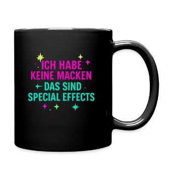 Keine Macken - Special Effects ;) - Tasse einfarbig - Schwarz - Rechts