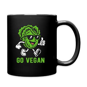 Salade - Go Vegan - Régime végétalien - Mug uni - noir - Droite