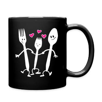 Spork Love Shirt Funny Family Reunion - Full Colour Mug - black - Right