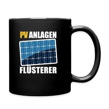 PV Anlagen Flüsterer - Photovoltaik - Solarstrom - Tasse einfarbig - Schwarz - Rechts