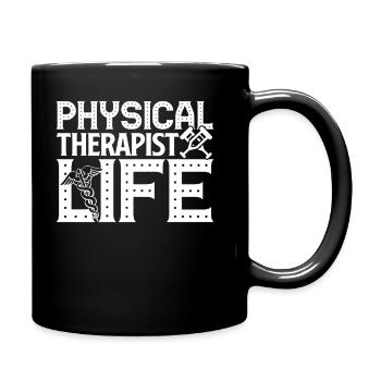 Physical Therapist Physical Life - Full Colour Mug - black - Right