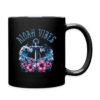 Aloha Vibes - Tasse einfarbig - Schwarz - Rechts