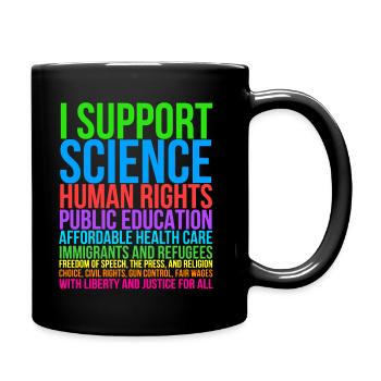 I Support Science - Full Colour Mug - black - Right