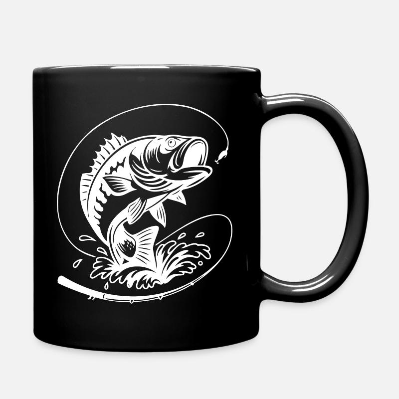 Illustration dynamique de poisson bar - Mug uni - noir