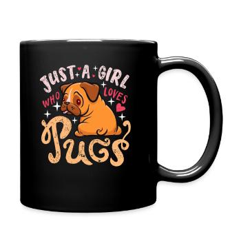 juste une fille qui aime les carlins - Cadeau Carlin - Mug uni - noir - Droite