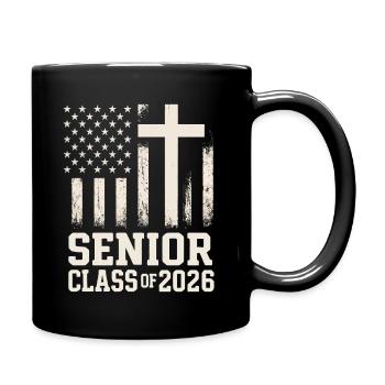 Senior Class 2026 Cross Flag - Full Colour Mug - black - Right