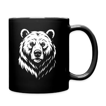 Ours - Portrait - Cadeau de Costume de Prédateur - Mug uni - noir - Droite