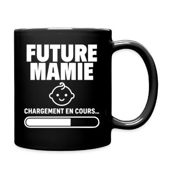Annonce grossesse Future mamie grand-mère - Mug uni - noir - Droite