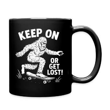 Skateboarding Bigfoot - Full Colour Mug - black - Right