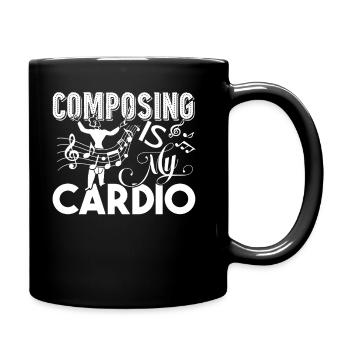 Composer Composing Is My Cardio - Full Colour Mug - black - Right