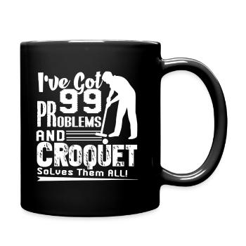 Croqueting Croquet Solves All - Full Colour Mug - black - Right
