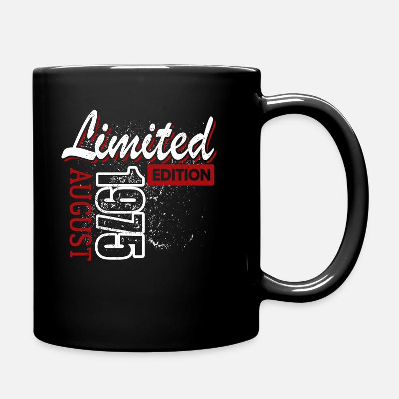 Limited Edition August 1975 Geburtstag Geschenk - Tasse einfarbig - Schwarz