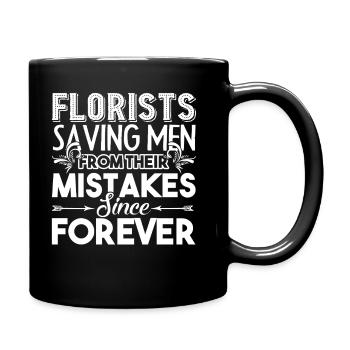 Florist Florists Saving Men - Full Colour Mug - black - Right