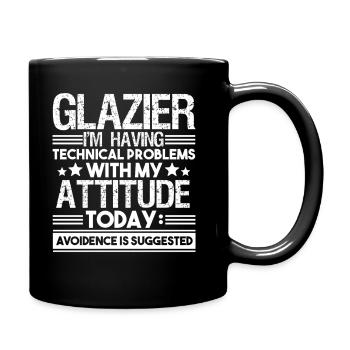 Glazier Having Technical Problems - Full Colour Mug - black - Right