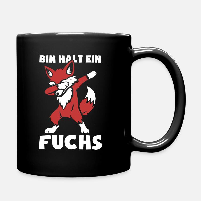 Bin halt ein Fuchs - schlau und clever - dabbing - Tasse einfarbig - Schwarz