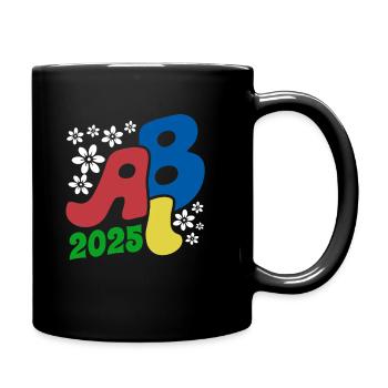 Abi 25 - Abitur - Blumen Geschenk - Tasse einfarbig - Schwarz - Rechts