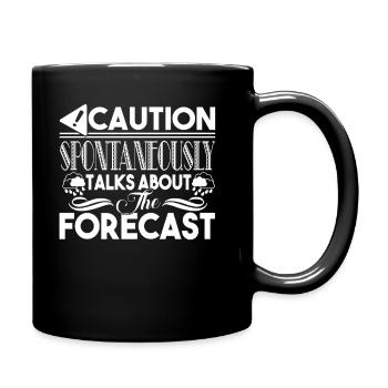 Meteorologist Talks About Forecast - Full Colour Mug - black - Right