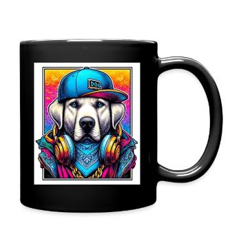 dog - Full Colour Mug - black - Right