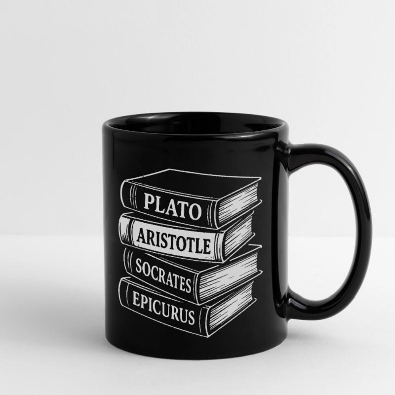 Classical Philosophers Book Stack Design Full Colour Mug