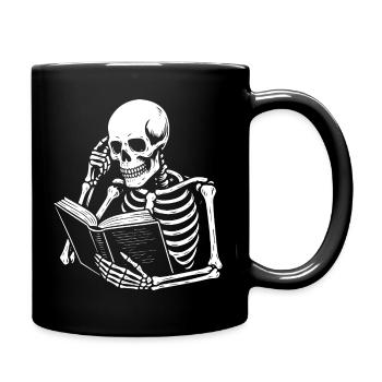 Livre de lecture élégant sur les squelettes - Mug uni - noir - Droite