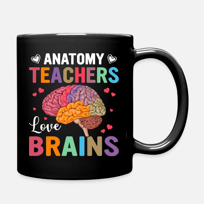 Le professeur d’anatomie aime les cerveaux – design coloré - Mug uni - noir