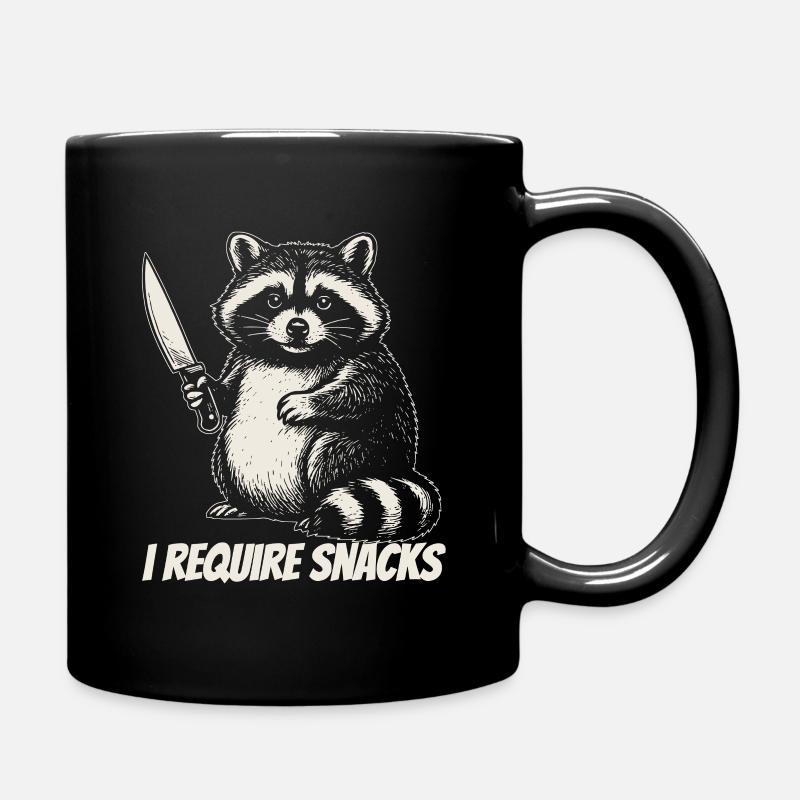 Mème du raton laveur affamé - J’ai besoin de collations - Mug uni - noir