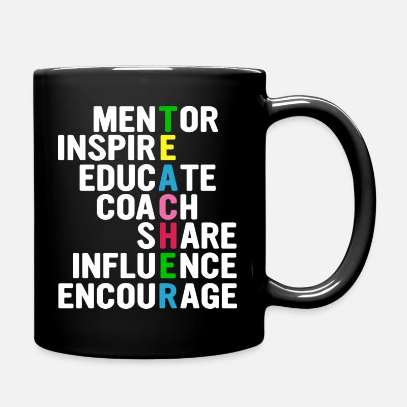 Professeur Acrostichon : Mentorer, Inspirer,... - Mug uni - noir