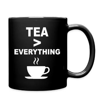 Thé > tout - Design amusant pour les amateurs de thé - Mug uni - noir - Droite