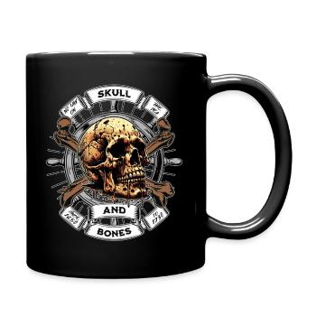 Skull and Bones Pirat - Tasse einfarbig - Schwarz - Rechts