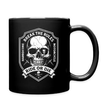 Motard Motard Chopper Briser les règles - Mug uni - noir - Droite