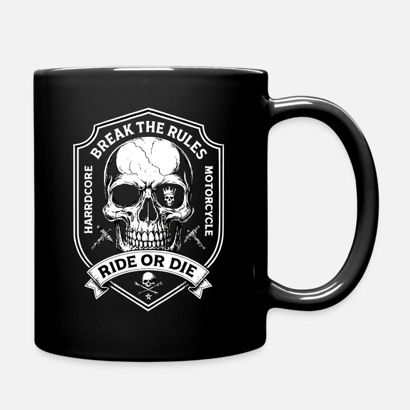 Motorradfahrer Biker Chopper Break The Rules  - Tasse einfarbig - Schwarz