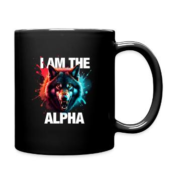 Je suis le loup alpha - Mug uni - noir - Droite