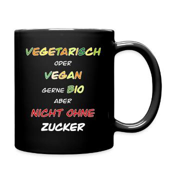 Végétarien, végétalien, bio de préférence ! - Mug uni - noir - Droite