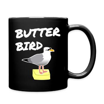 Butter Bird Möwen Print - Tasse einfarbig - Schwarz - Rechts