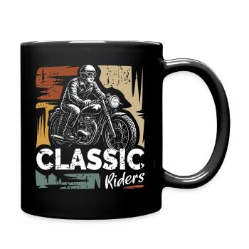 Classic Riders Vintage Motorrad Design - Tasse einfarbig - Schwarz - Rechts