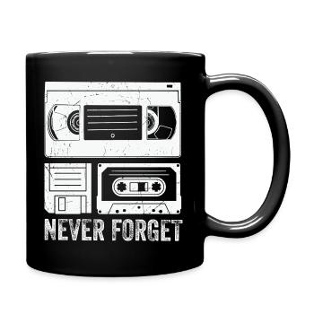 Cassette vintage n’oubliez jamais - Mug uni - noir - Droite